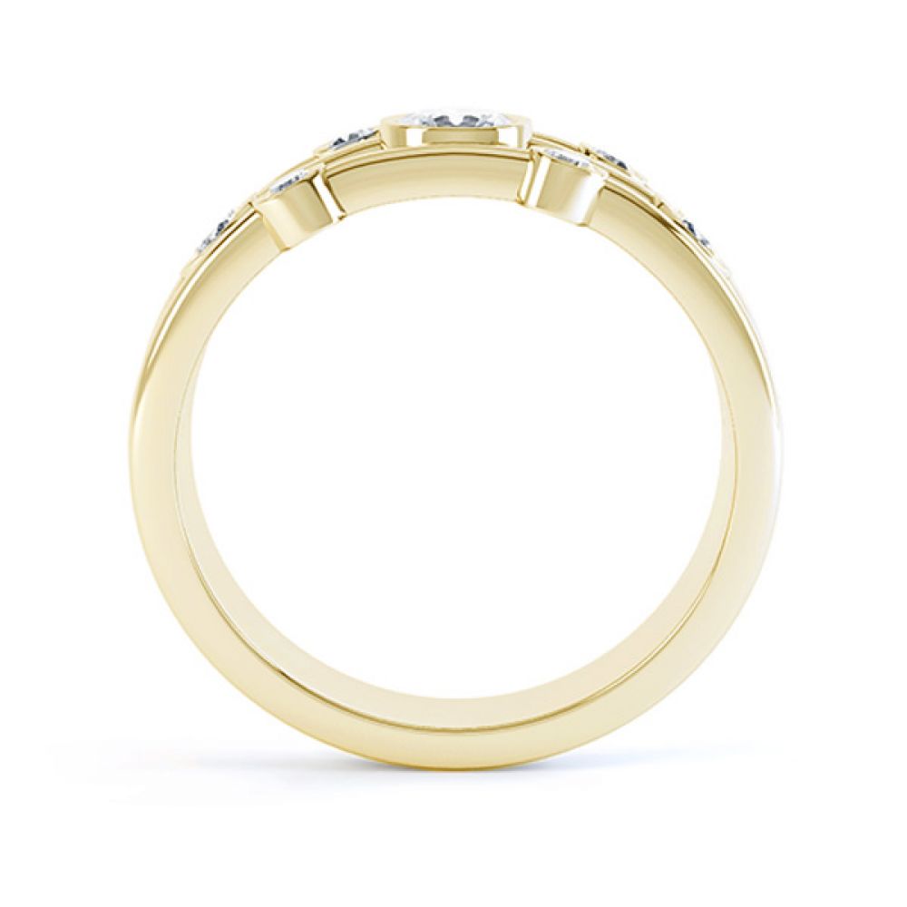 0.47 Carat Raindrop 7 Stone Diamond Ring - Yellow Gold 0.47 Carat Raindrop 7 Stone Diamond Ring - Yellow Gold