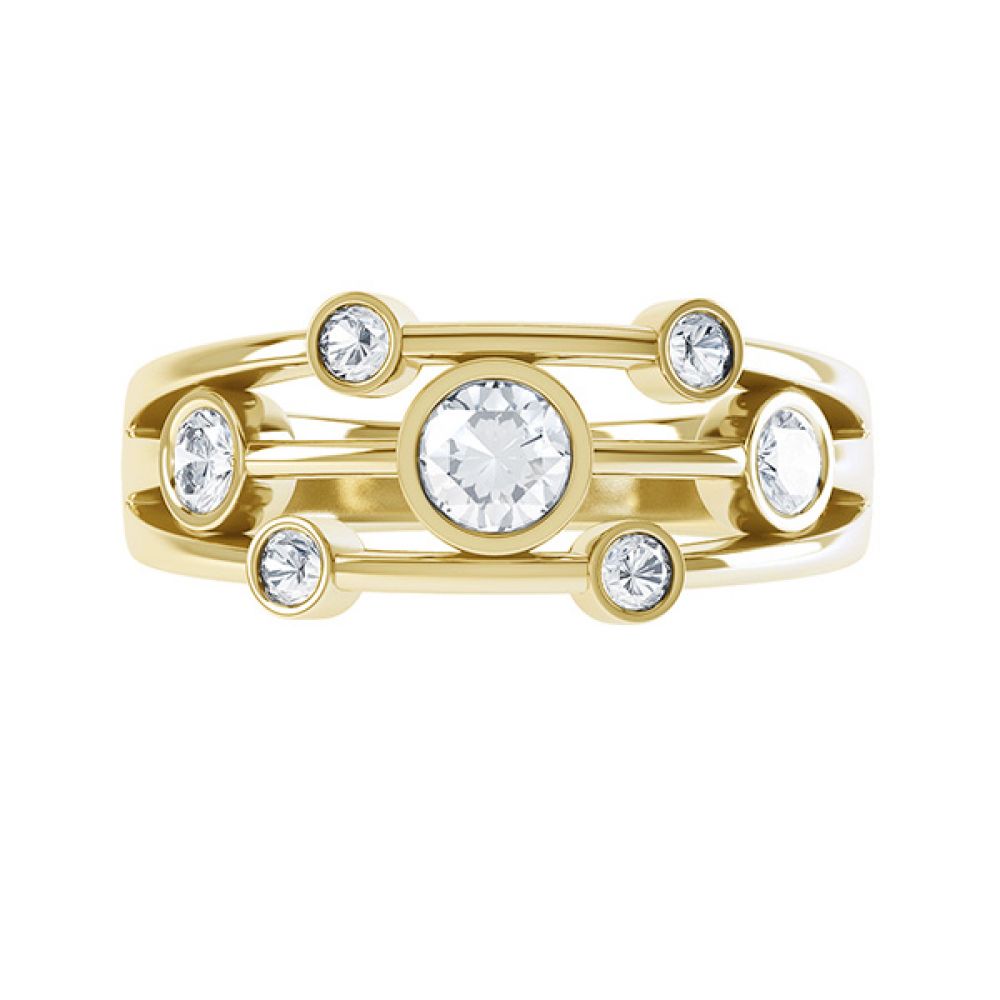 0.47 Carat Raindrop 7 Stone Diamond Ring - Yellow Gold 0.47 Carat Raindrop 7 Stone Diamond Ring - Yellow Gold