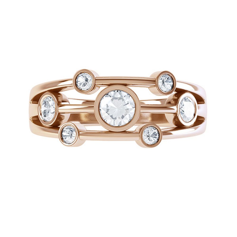 0.47 Carat Raindrop 7 Stone Diamond Ring - Rose Gold 0.47 Carat Raindrop 7 Stone Diamond Ring - Rose Gold