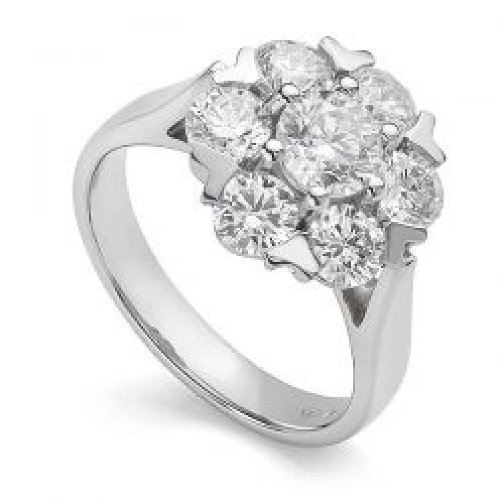 Bespoke 2 Carat Diamond Cluster Ring