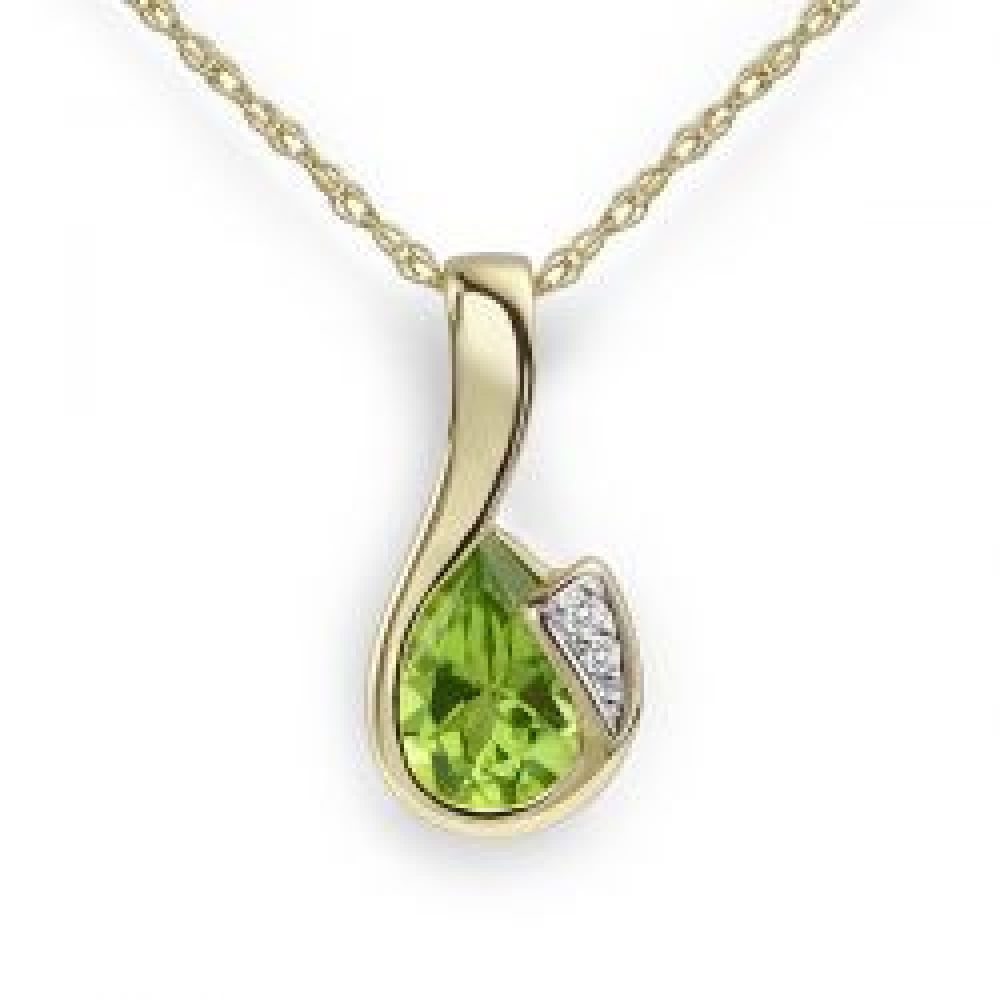 Gold Peridot Necklace