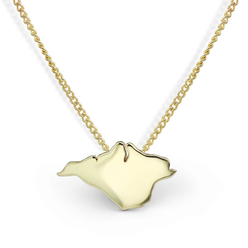 Yellow gold Isle of Wight necklace