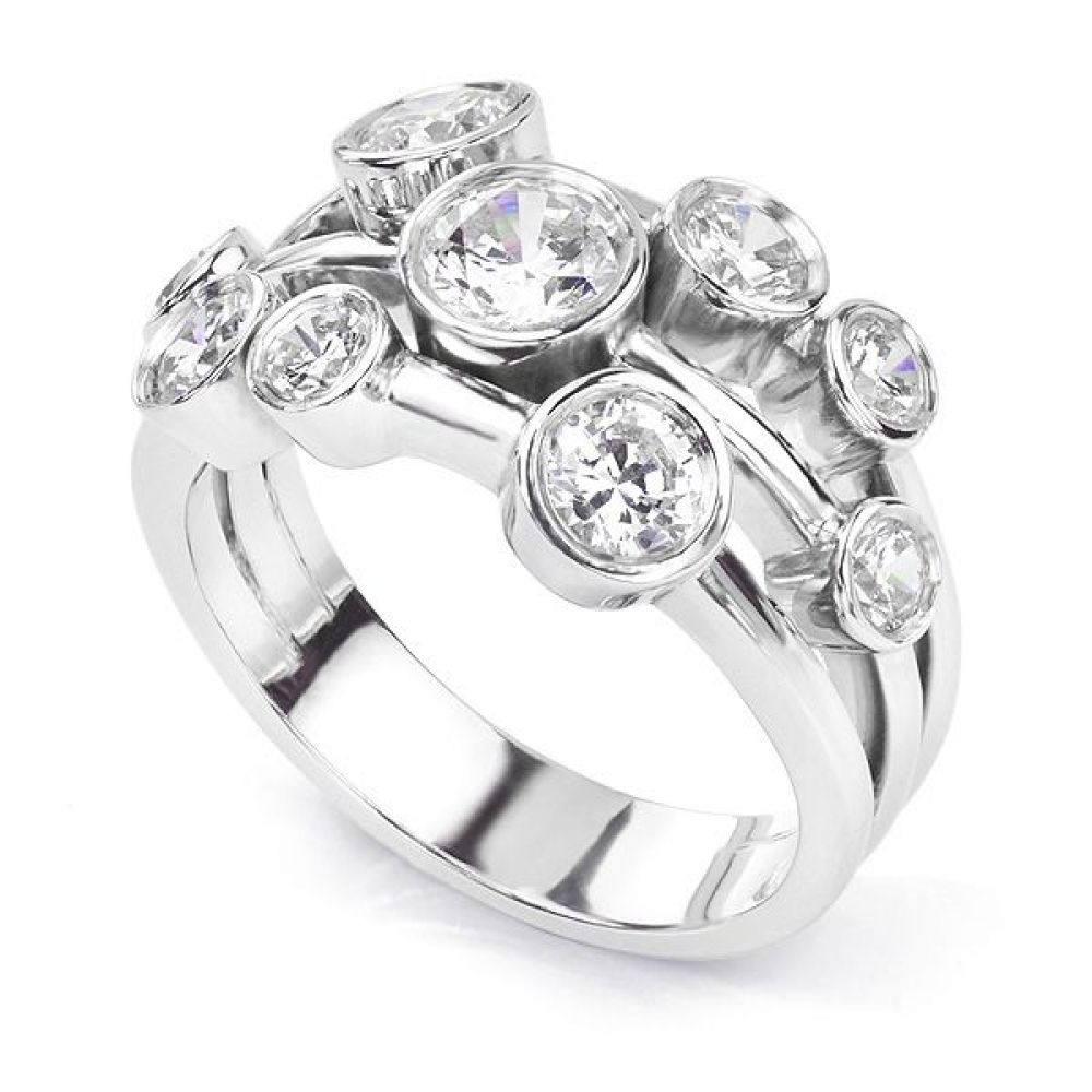 1.5ct Lab Grown Diamond Bubble Ring