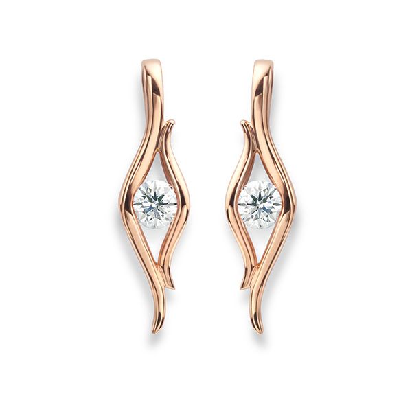 Diamond Wave Earrings Main Image