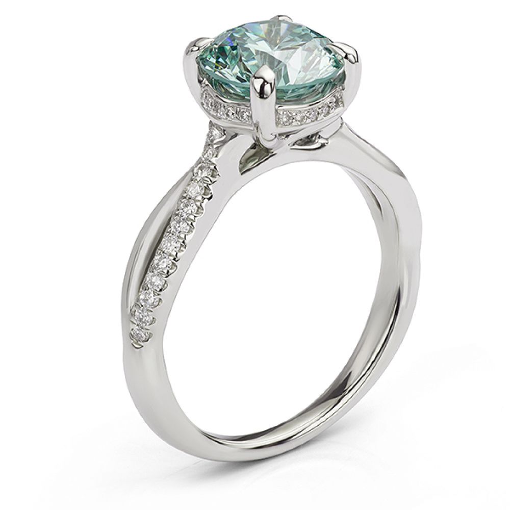 Lab created blue diamond engagement ring Lab created blue diamond engagement ring