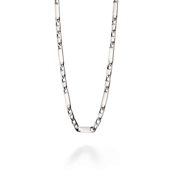 Men's Stainless Steel Bar and Link Necklace Main Image