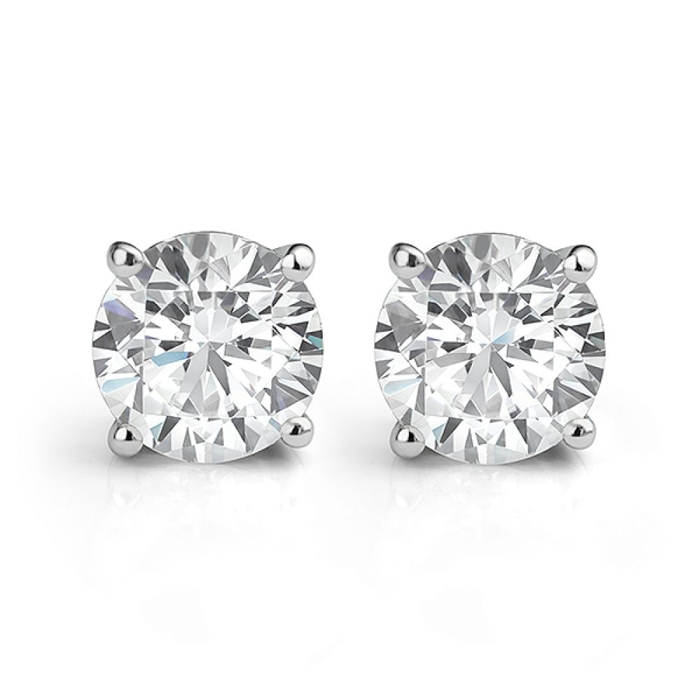 Lab-grown diamond earrings 4 claw stud design Lab-grown diamond earrings 4 claw stud design in sizes from 0.20 carats to 2.00 carats