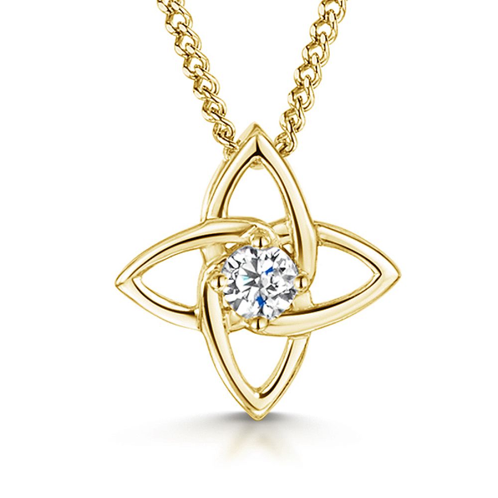 Celtic star necklace yellow gold Celtic star necklace yellow gold