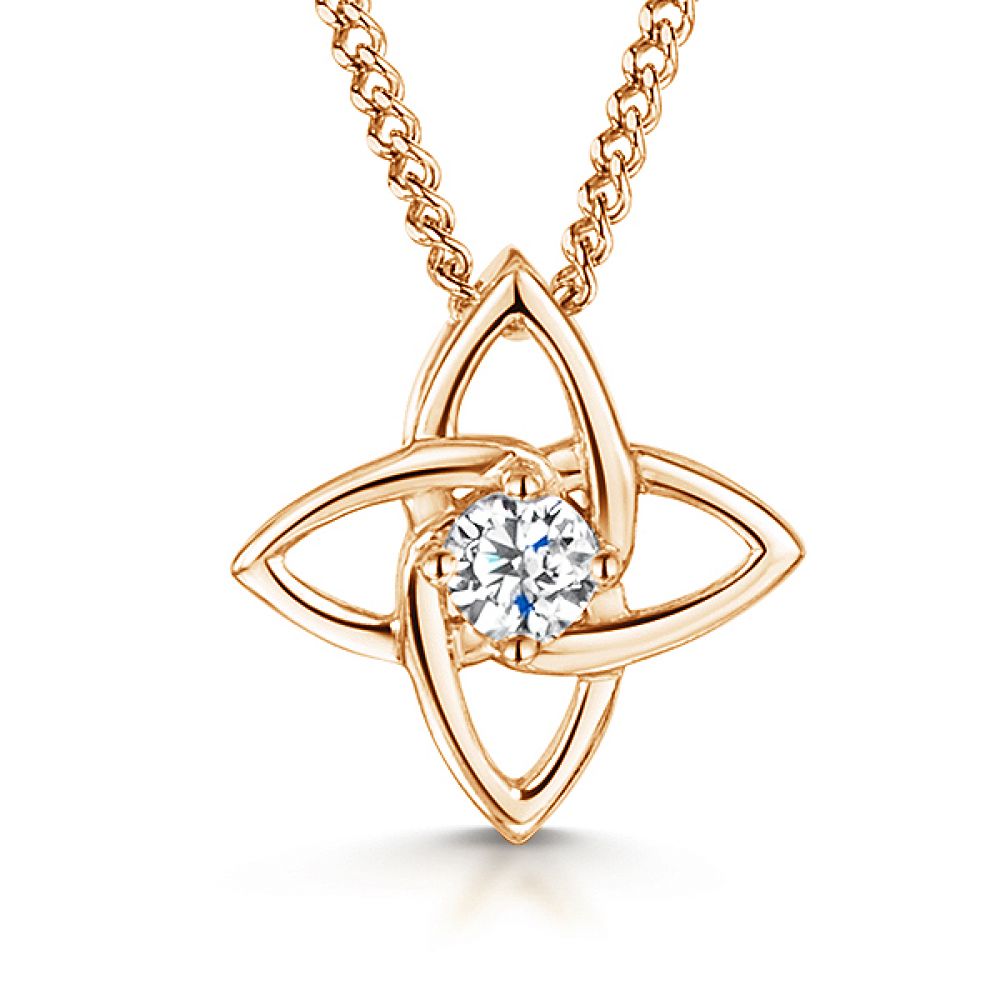 Celtic star necklace rose gold Celtic star necklace rose gold