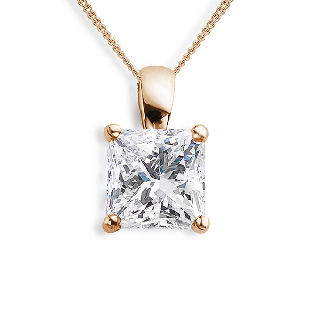 Four claw princess diamond necklace in Rose Gold Four claw princess diamond necklace in Rose Gold