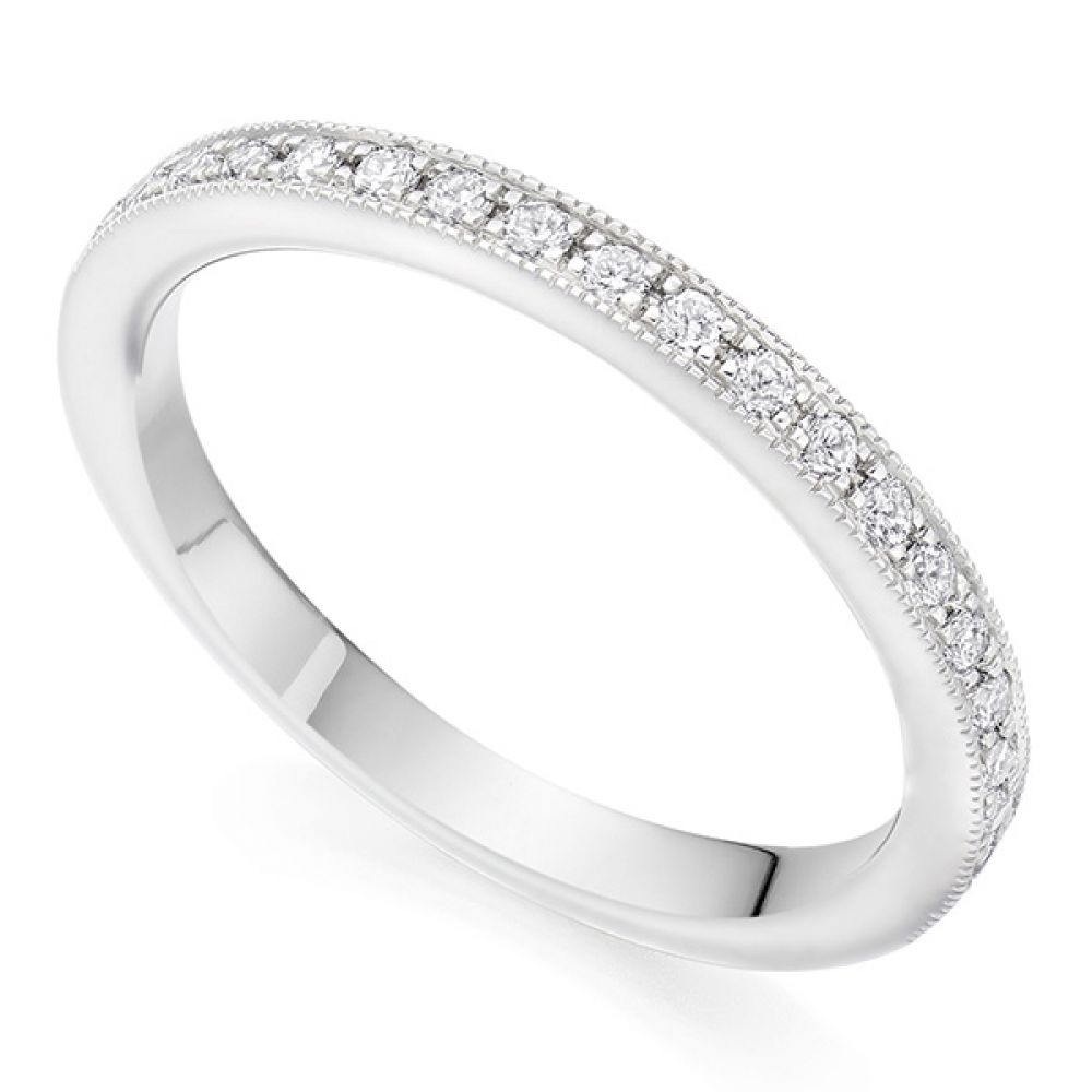 Milgrain Diamond Wedding Ring