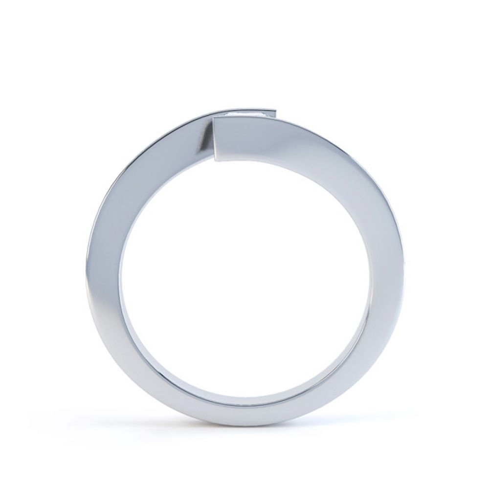 Crossover Princess Diamond Solitaire Ring Crossover Princess Diamond Solitaire Ring