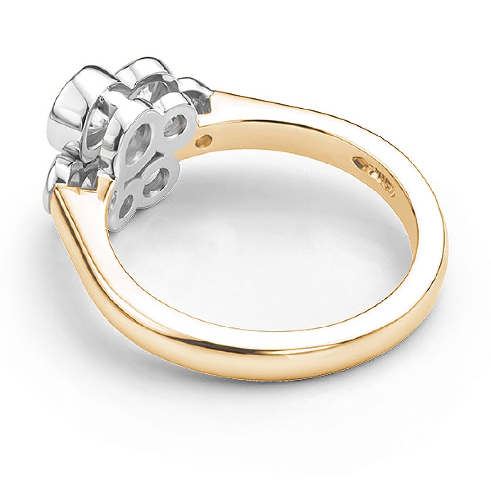 Diamond Pop Ring - Bubble Ring Flat View Rose Gold Diamond Pop Ring - Bubble Ring Flat View Rose Gold