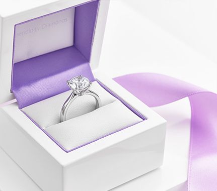 Lila solitaire diamond engagement ring