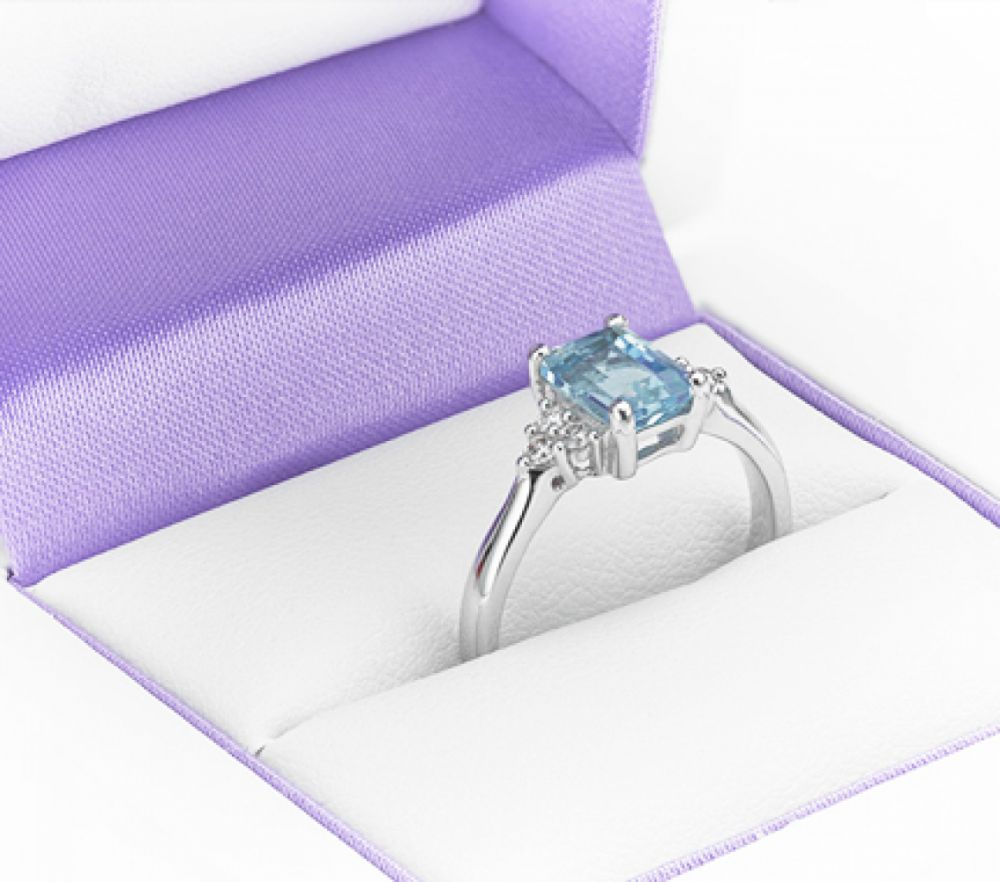 Amethyst and diamond engagement ring from our jewellery special offers