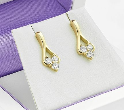 Yellow Gold Drop Earrings