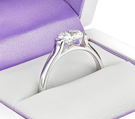 Oval diamond engagement ring collection