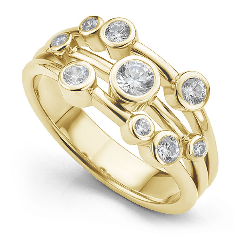 Manhattan 0.5-carat Lab-Grown diamond bubble ring in Yellow Gold