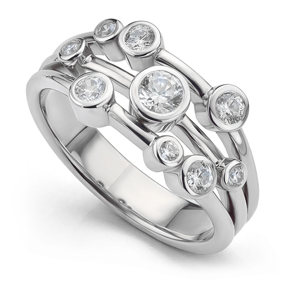 Manhattan 0.5-carat Lab- Grown diamond bubble ring in White Gold Manhattan 0.5-carat Lab- Grown diamond bubble ring in White Gold