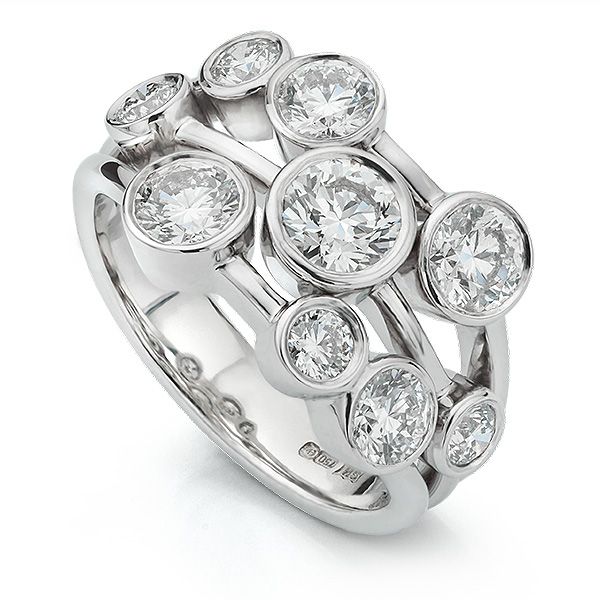 Lab Grown 2 Carat Diamond Bubble Ring Main Image