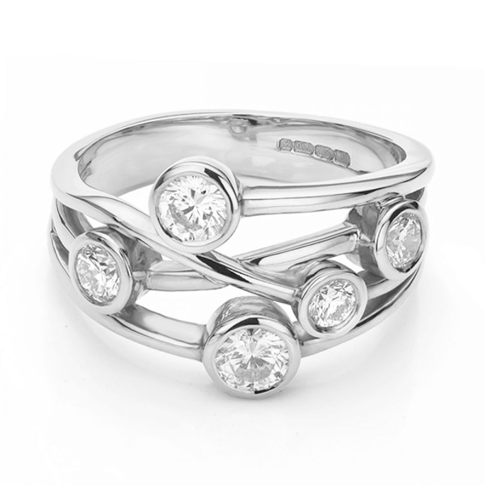 Waverley Bubble Ring - White Gold