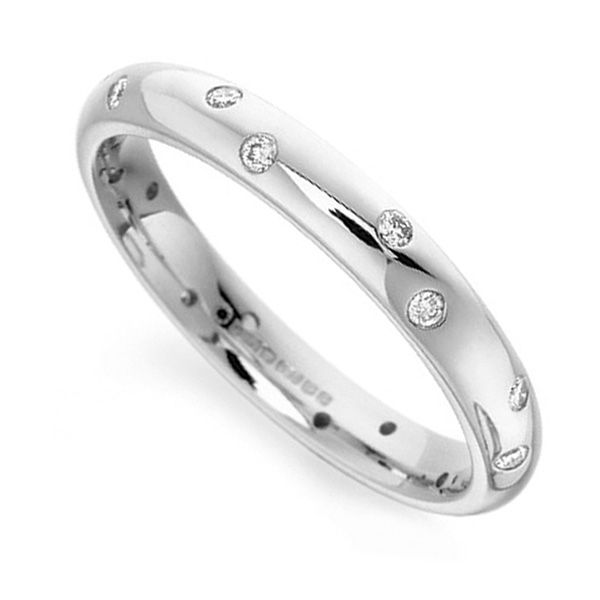 Paired Flush Set Lab-Grown Diamond Eternity Ring Main Image