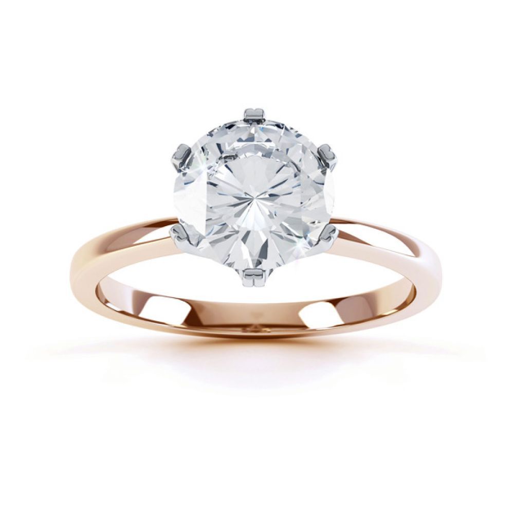 6-claw Tiffany style solitaire - rose gold 6-claw Tiffany style solitaire - rose gold