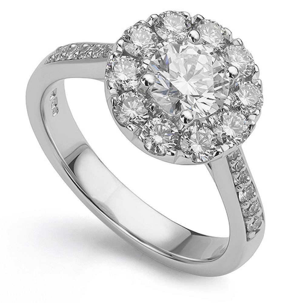 1.5 carat diamond cluster ring