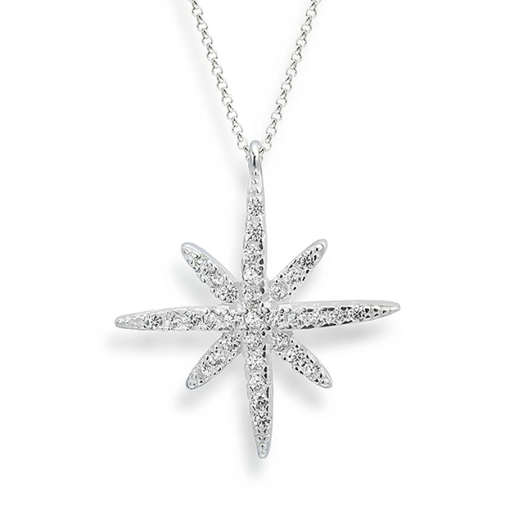 silver necklace star