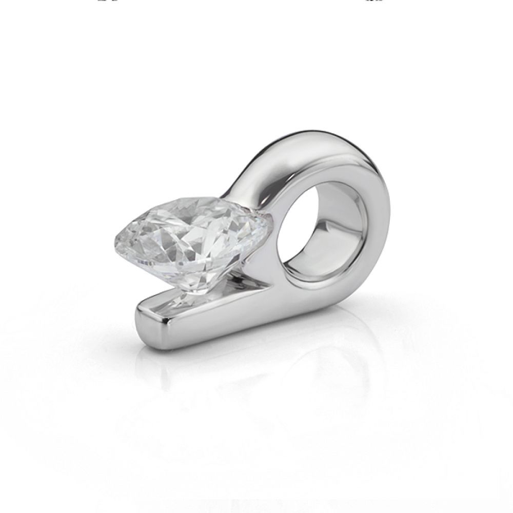Alternative view of the tension-set diamond necklace Alternative view of the tension-set diamond necklace