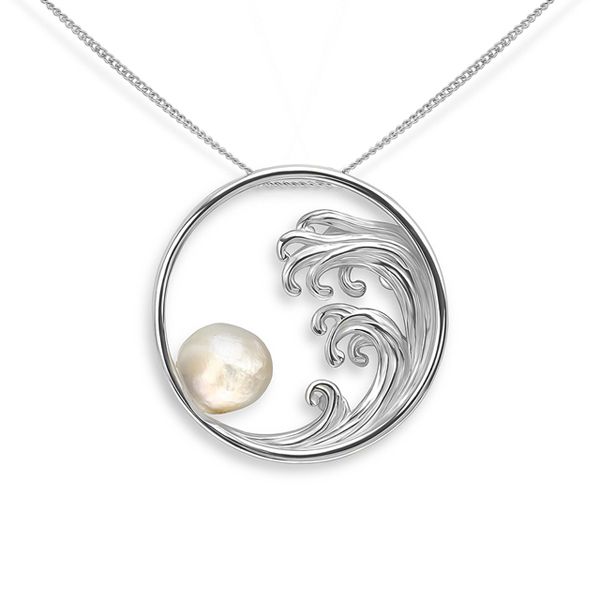 Silver Ocean Pearl Necklace Main Image