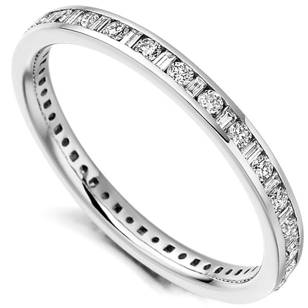 0.50cts Baguette & Round Diamond Full Eternity Ring