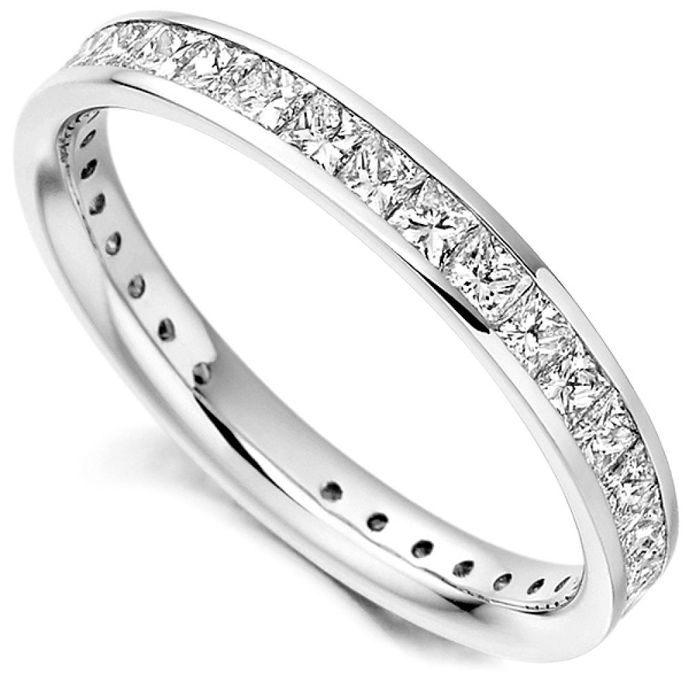 1.30cts Princess Cut Diamond Full Eternity Ring