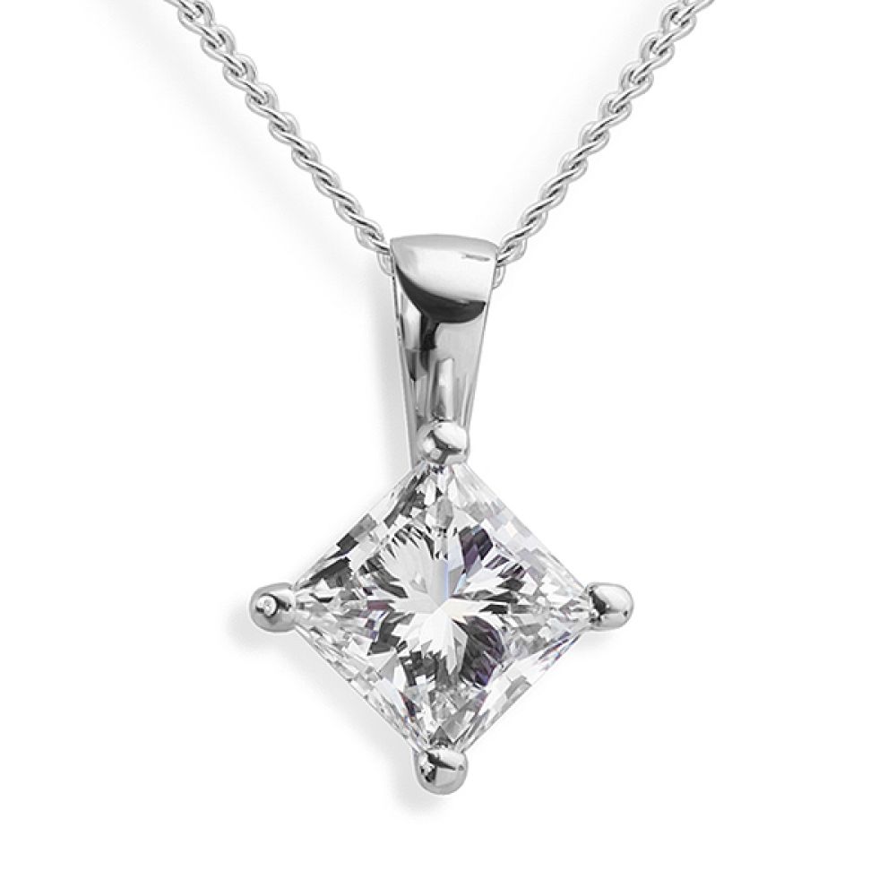 1 Carat Princess Cut Lab-Grown Diamond Necklace 1 Carat Princess Cut Lab-Grown Diamond Necklace