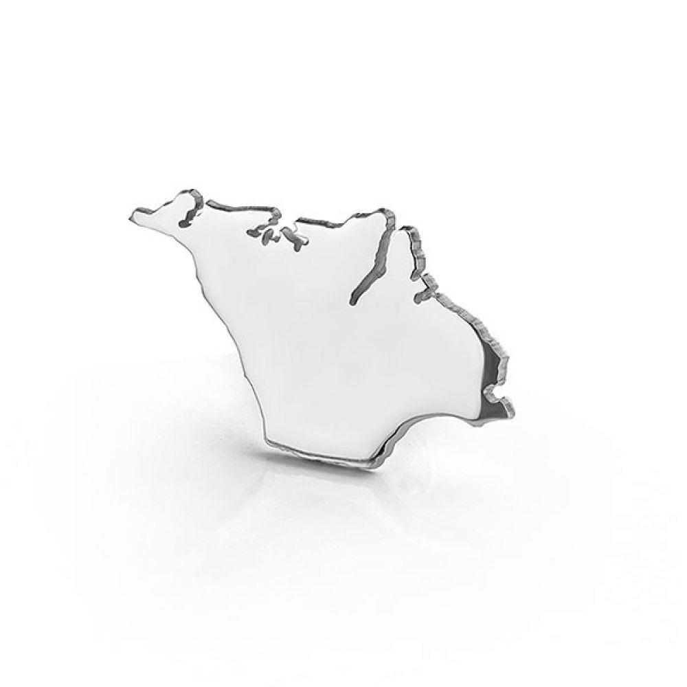 Isle of Wight Lapel Tie Pin Badge Silver
