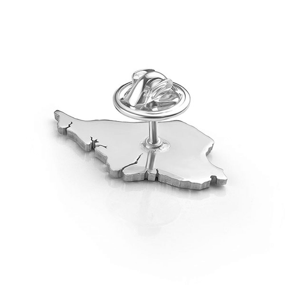 Isle of Wight Lapel Tie Pin Badge Silver Underside