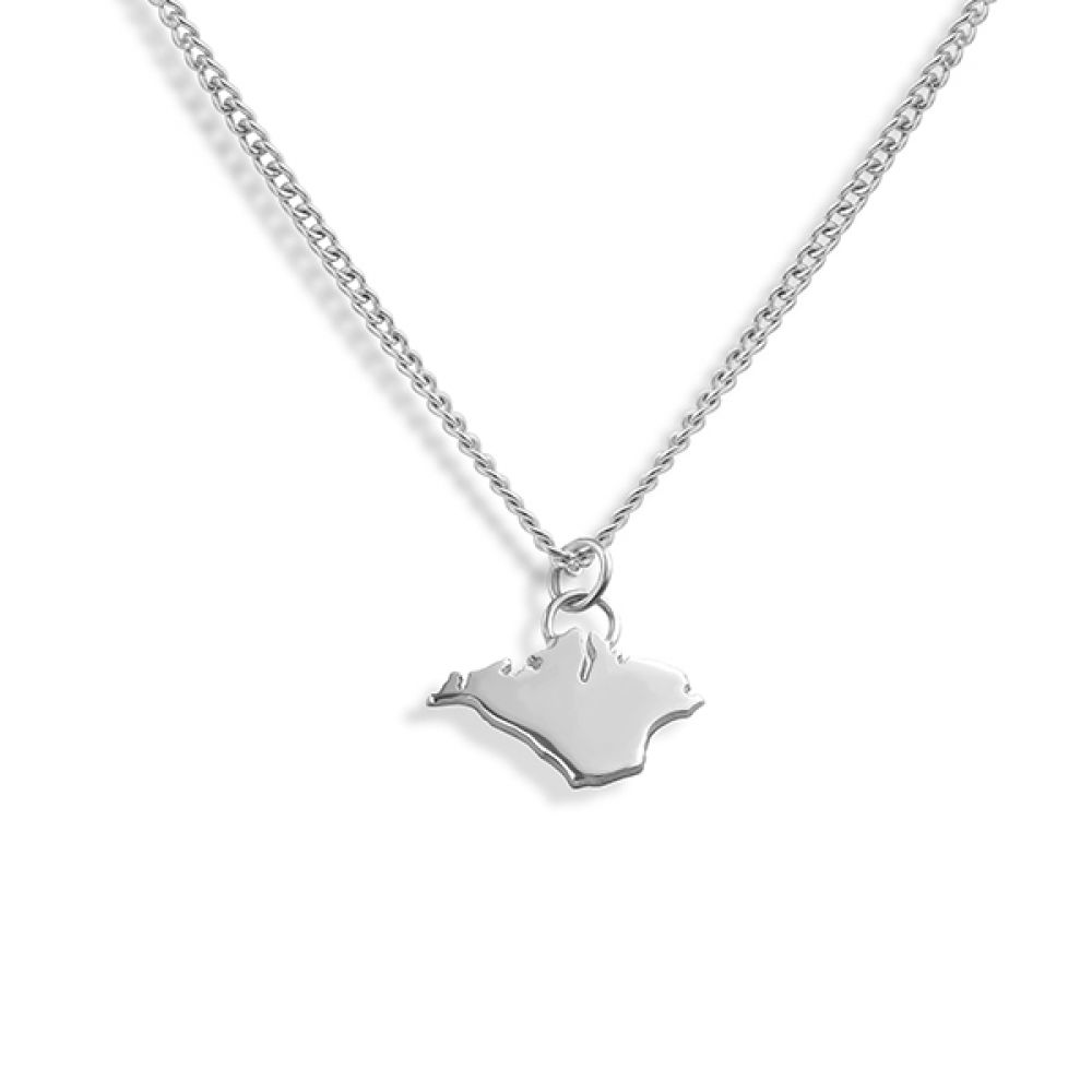 Miniature Isle of Wight Shaped Necklace