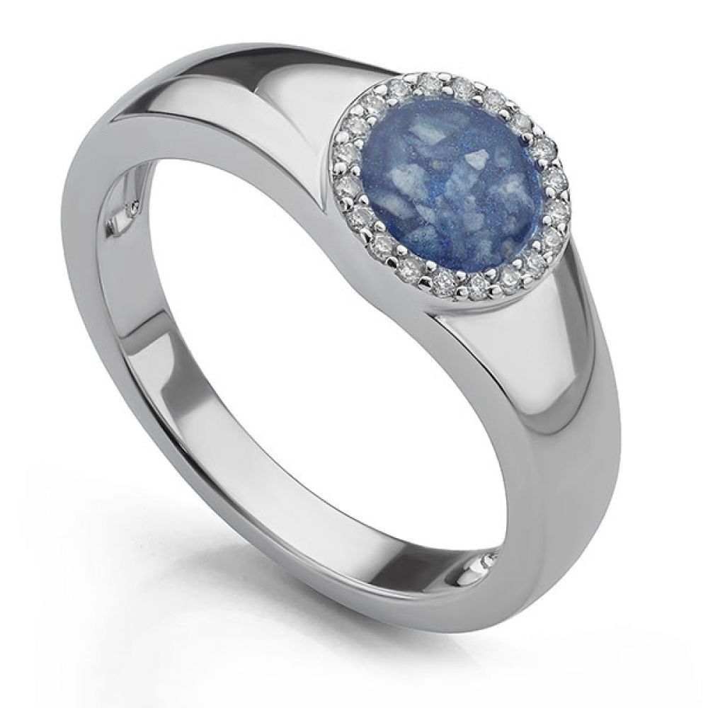 Halo Ashes Ring in 925 Sterling Silver