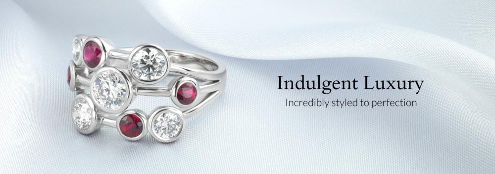 Indulgent luxury diamond bubble rings