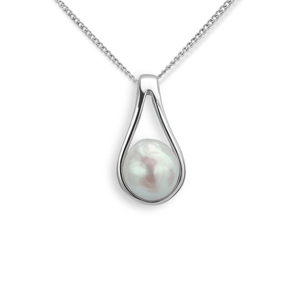 Silver Pearl Slider Pendant
