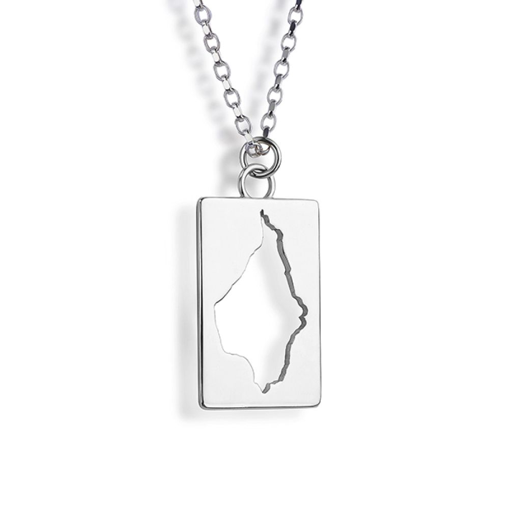 Mens Isle of Wight rectangular necklace