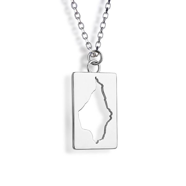Men's Isle of Wight Rectangular Necklace Main Image