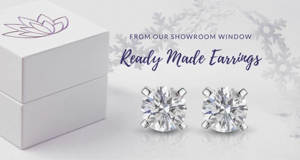 Ready made earrings from our showroom window