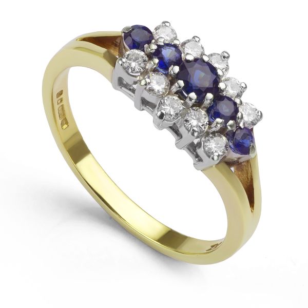 Cherished Blue Sapphire & Diamond Ring Main Image