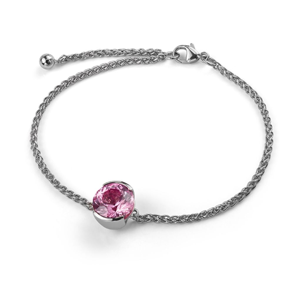 Bespoke Pink Sapphire Platinum Bracelet