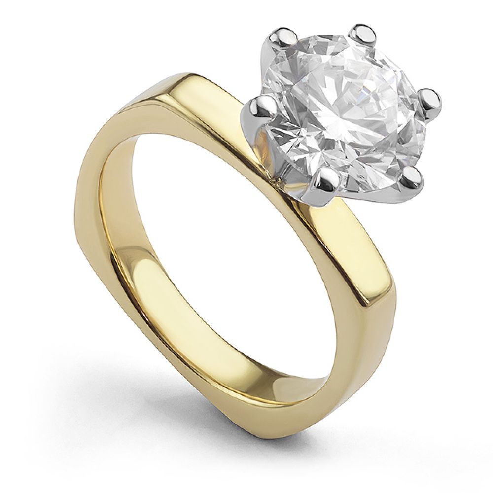 Euroshank solitaire engagement ring with tiffany setting main view