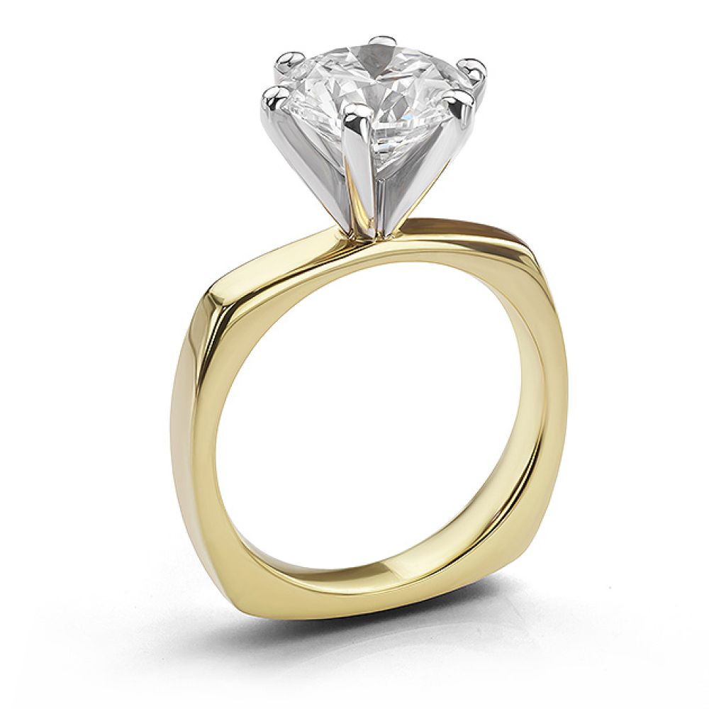 Side view of the Euroshank engagement ring