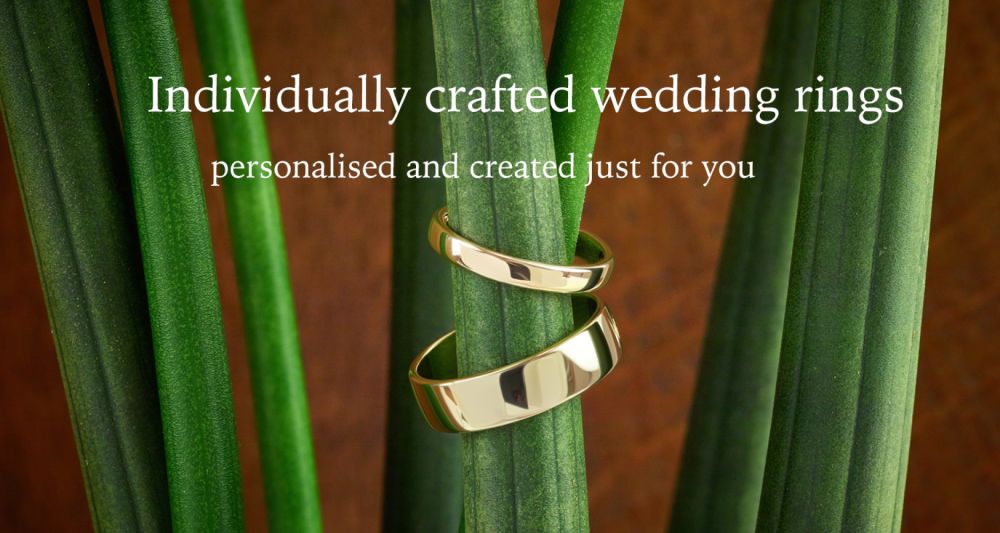 Individually crafted wedding rings