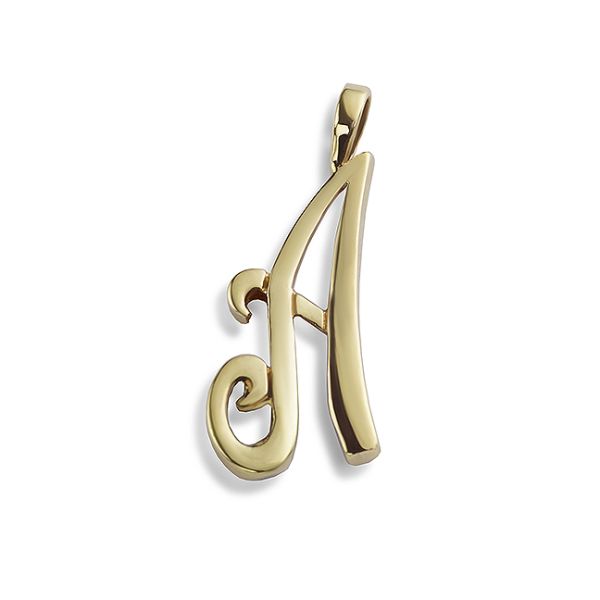9ct Yellow Gold Script Letter “A” Charm  Main Image