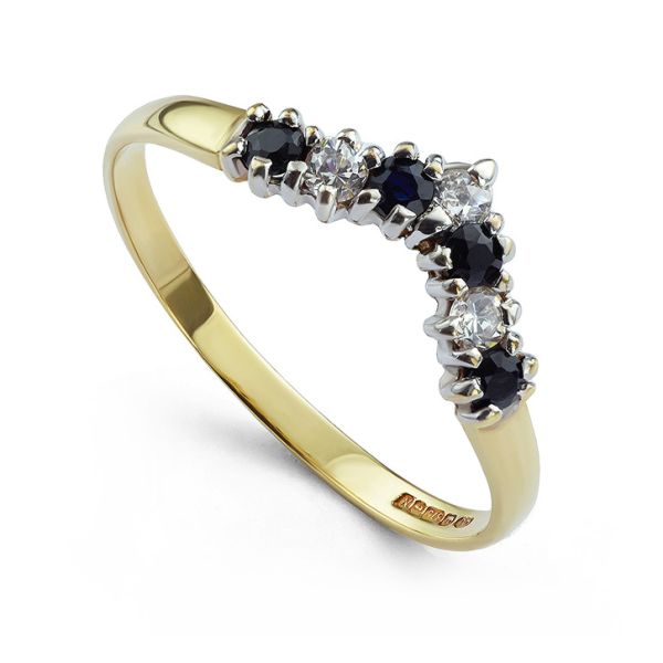 Pre-Loved Sapphire Wishbone Ring Main Image